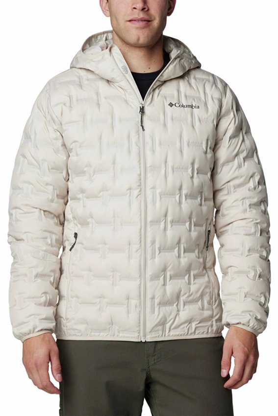 Jaqueta Columbia Down Delta Ridge com Capuz Marfim Masculino