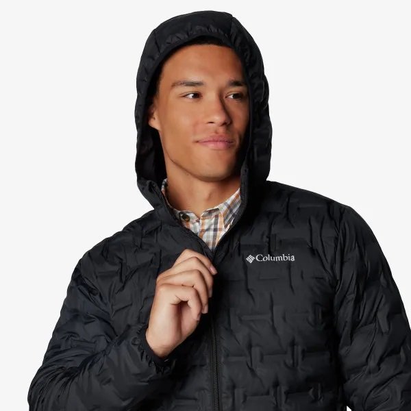 Jaqueta Columbia Down Delta Ridge com Capuz Preto Masculino