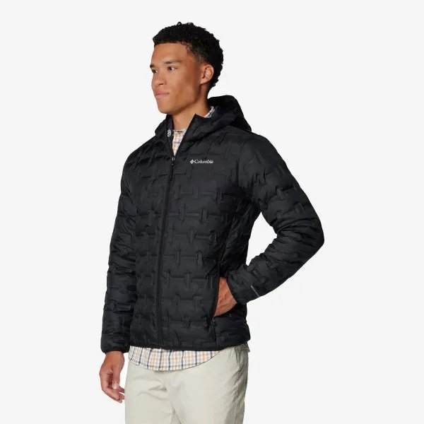 Jaqueta Columbia Down Delta Ridge com Capuz Preto Masculino