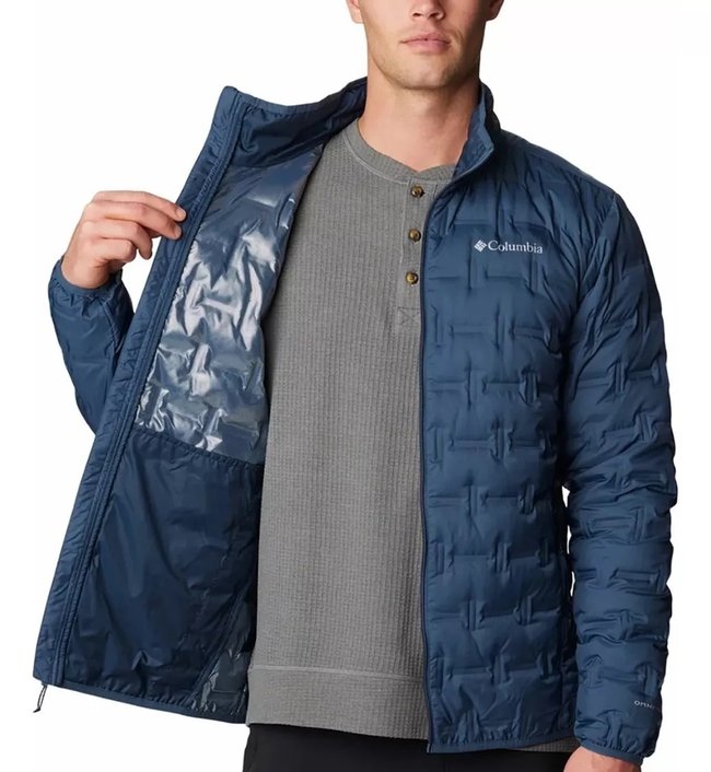 Jaqueta Columbia Down Delta Ridge Sem Capuz Azul Masculino