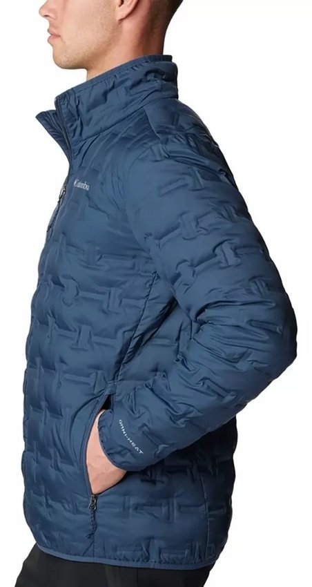 Jaqueta Columbia Down Delta Ridge Sem Capuz Azul Masculino