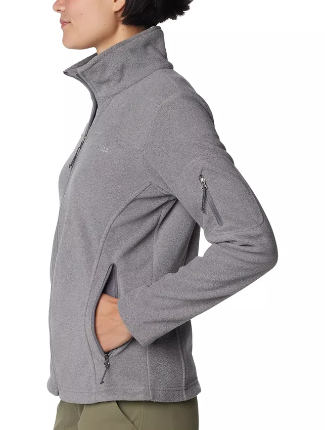Jaqueta Fleece Columbia Feminina Fast Trek II Cinza Claro