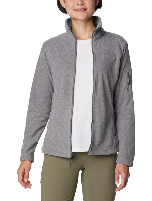 Jaqueta Fleece Columbia Feminina Fast Trek II Cinza Claro