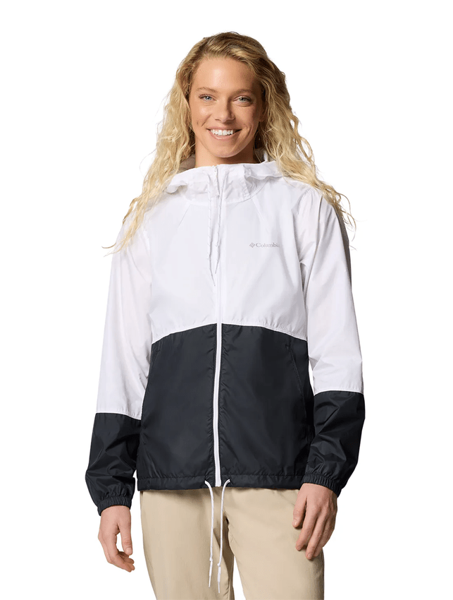 Jaqueta Columbia Feminina Flash Forward II Windbreaker Branca/Preta