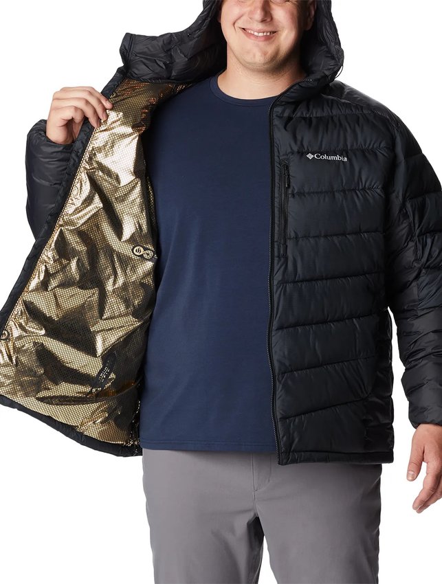 Jaqueta Columbia Masculina Labyrinth Loop com Capuz Plus Size Preta