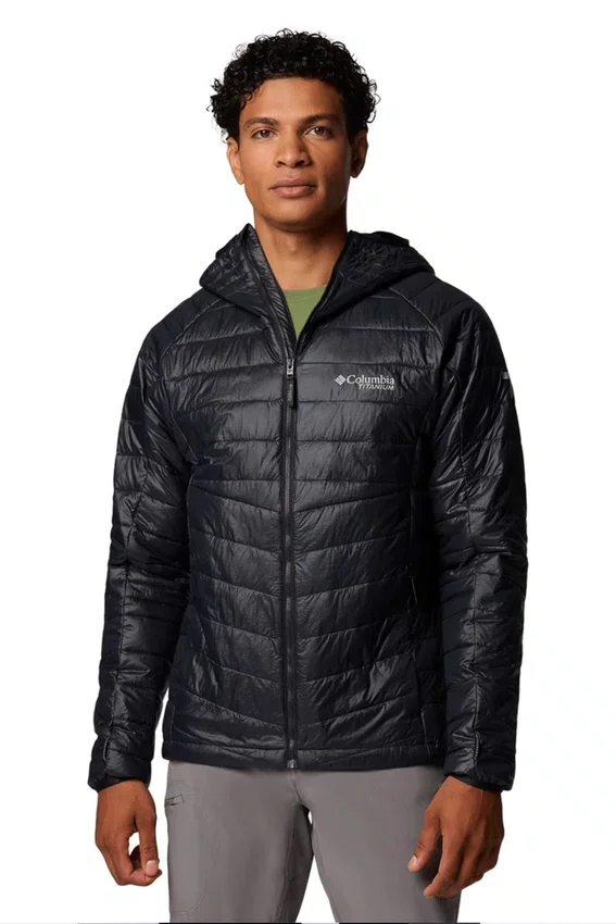 Jaqueta Columbia Masculina Platinum Peak com Capuz Preta