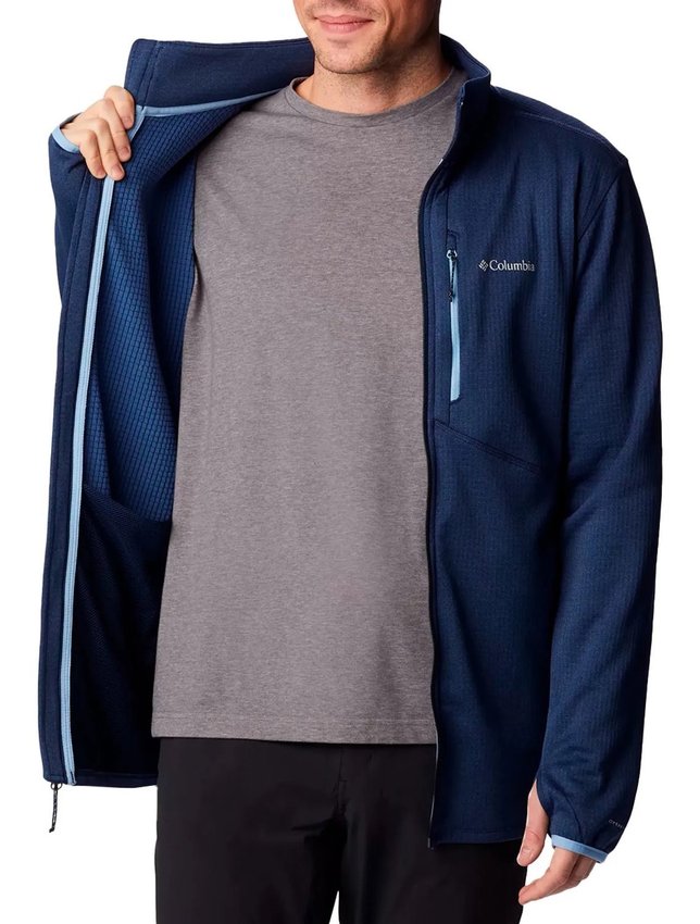 Jaqueta Columbia Park View Fleece Masculino Azul