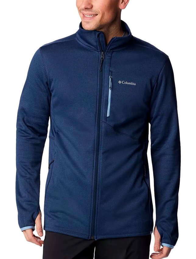 Jaqueta Columbia Park View Fleece Masculino Azul