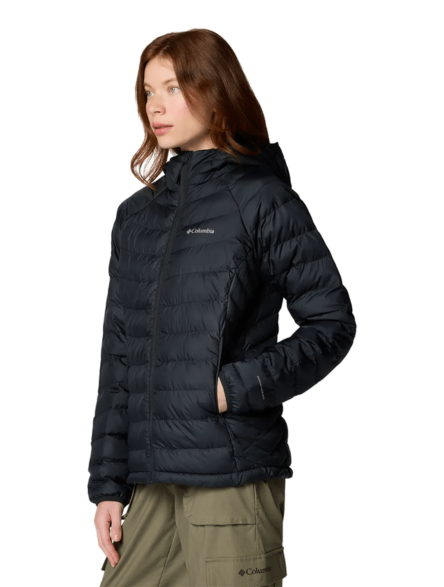 Jaqueta Columbia Feminina Powder Lite Com Capuz Preta