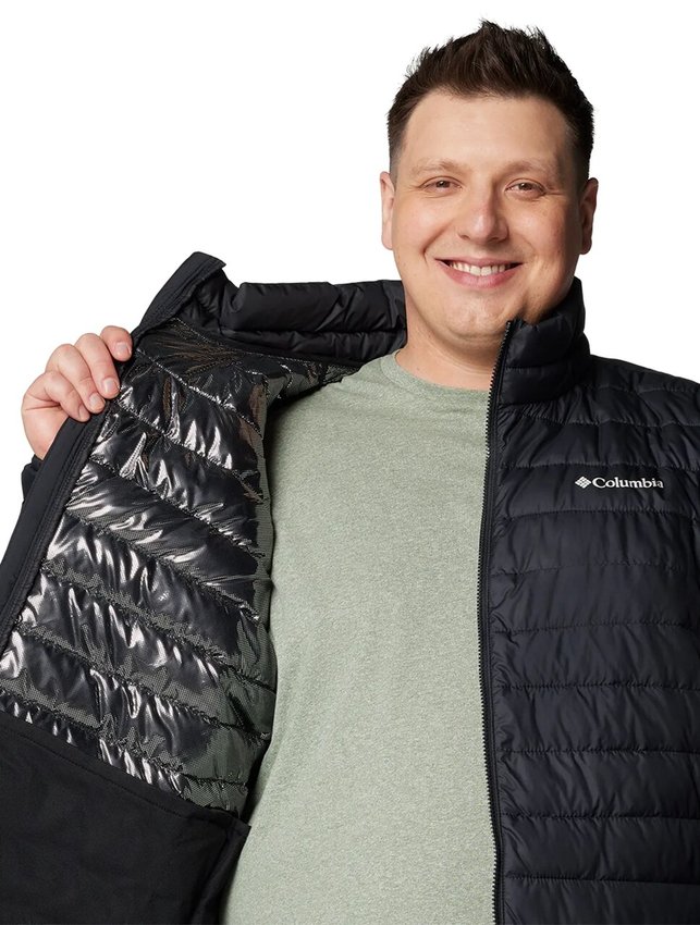 Jaqueta Columbia Masculina Powder Lite II Plus Size Preta