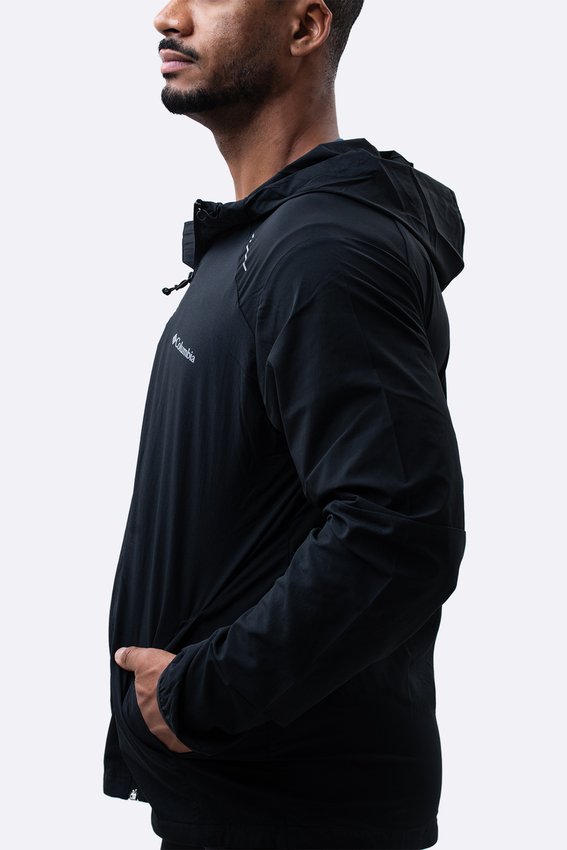Jaqueta Columbia Tech Nylon Hoodie Preta