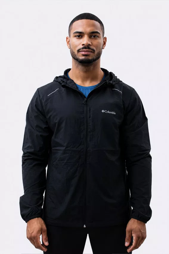 Jaqueta Columbia Tech Nylon Hoodie Preta