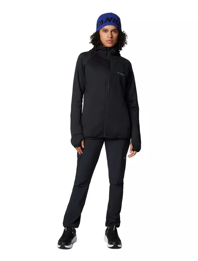 Jaqueta Columbia Feminina Triple Canyon Grid Preta com Capuz