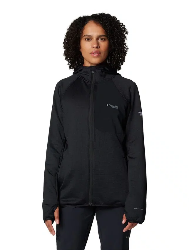 Jaqueta Columbia Feminina Triple Canyon Grid Preta com Capuz