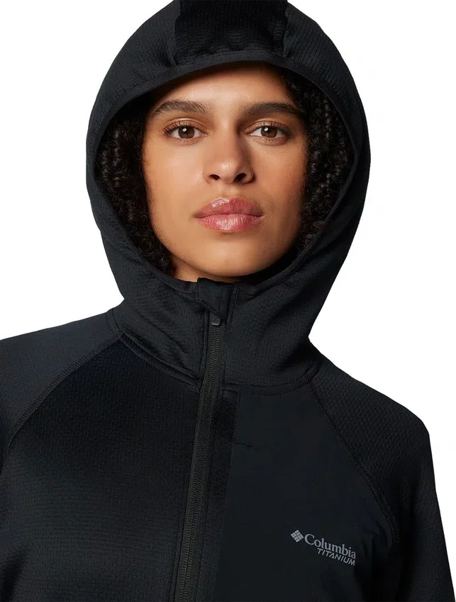 Jaqueta Columbia Feminina Triple Canyon Grid Preta com Capuz