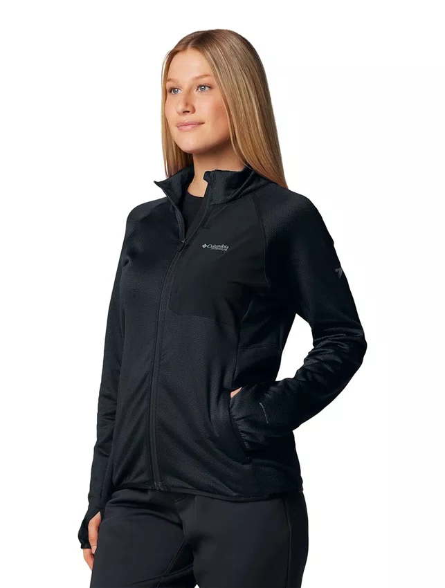 Jaqueta Fleece Columbia Feminina Triple Canyon Grid Preta