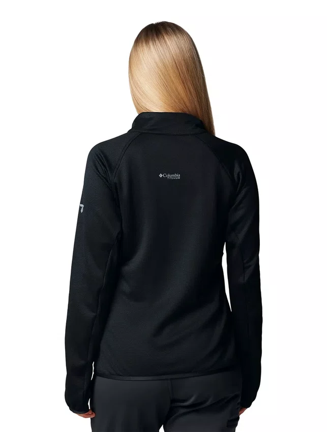 Jaqueta Fleece Columbia Feminina Triple Canyon Grid Preta