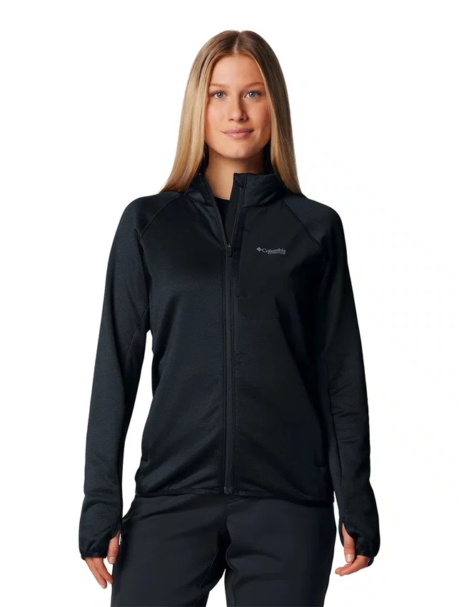 Jaqueta Fleece Columbia Feminina Triple Canyon Grid Preta