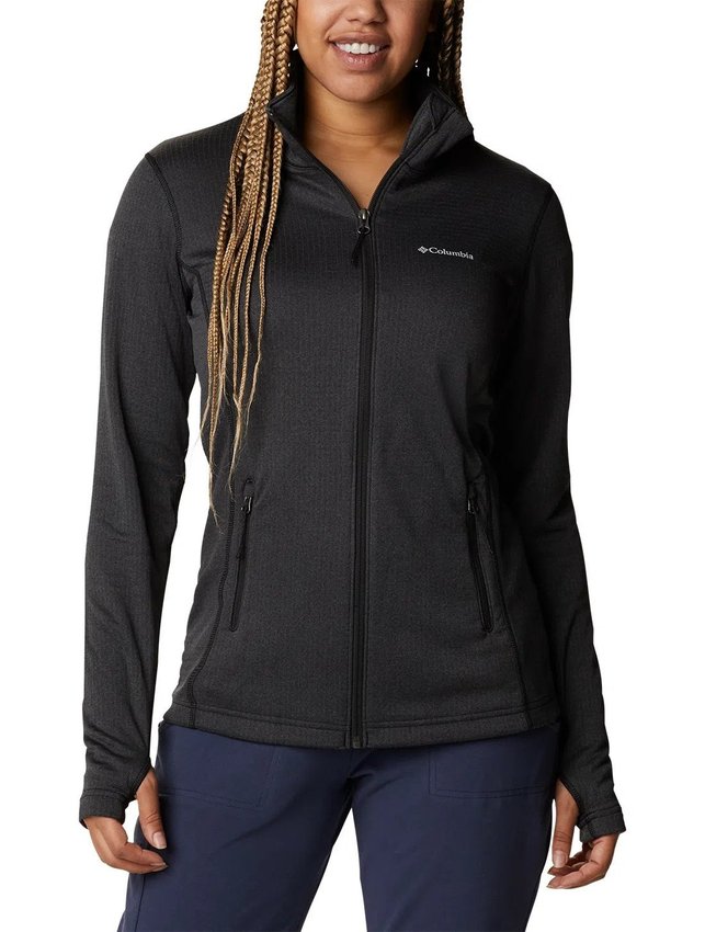 Jaqueta Columbia Park View Grid Fleece Cinza