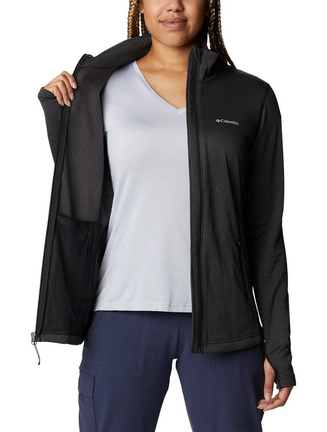 Jaqueta Columbia Park View Grid Fleece Cinza