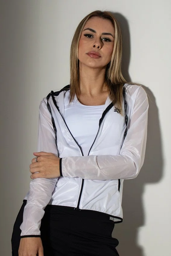 Jaqueta Corta Vento HUPI Feminina Branco