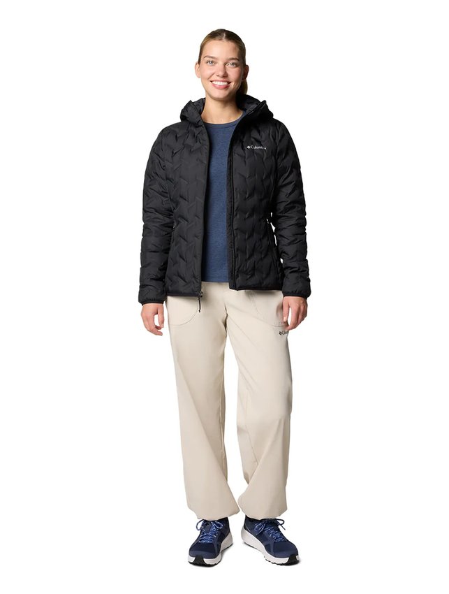 Jaqueta Columbia Feminina Delta Ridge II com Capuz Preta