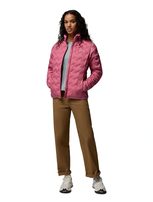 Jaqueta Down Columbia Feminina Delta Ridge II Rosa