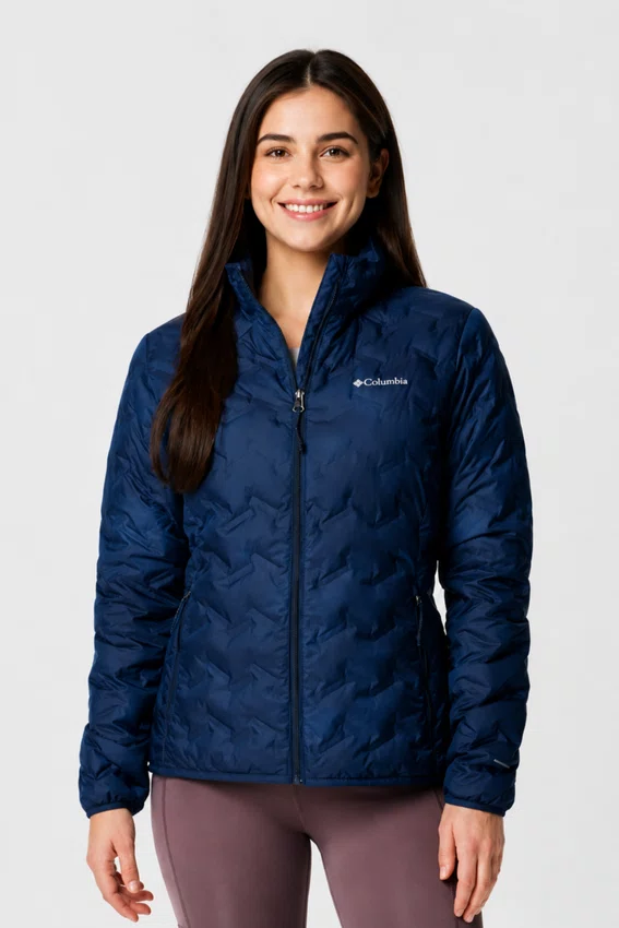 Jaqueta Down Columbia Delta Ridge II Feminina Azul Marinho