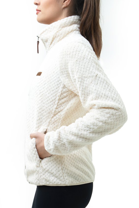 Jaqueta Fleece Columbia Feminina Fire Side II Sherpa Bege