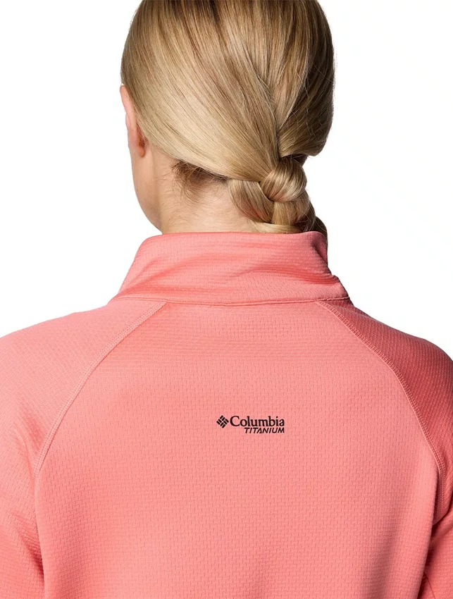Jaqueta Fleece Columbia Feminina Triple Canyon Grid Coral