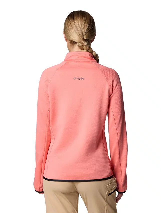 Jaqueta Fleece Columbia Feminina Triple Canyon Grid Coral