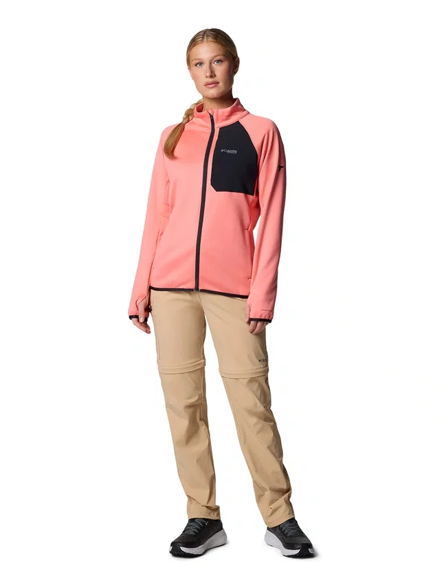 Jaqueta Fleece Columbia Feminina Triple Canyon Grid Coral