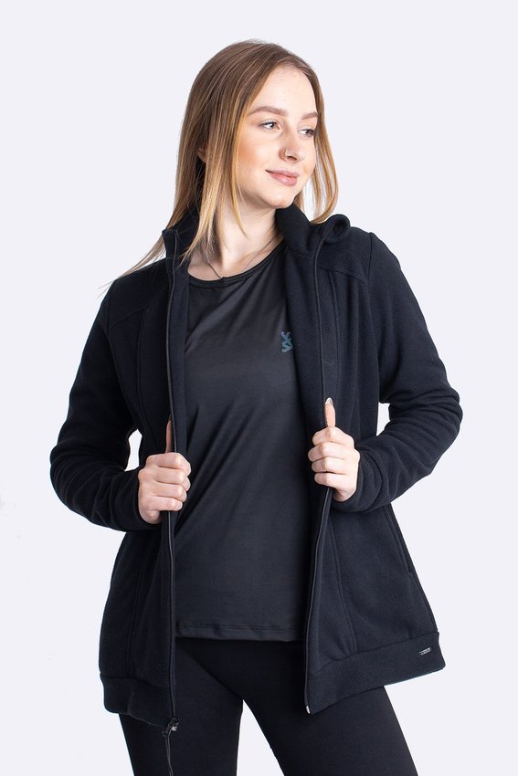 Jaqueta Fleece HUPI Feminina Preto