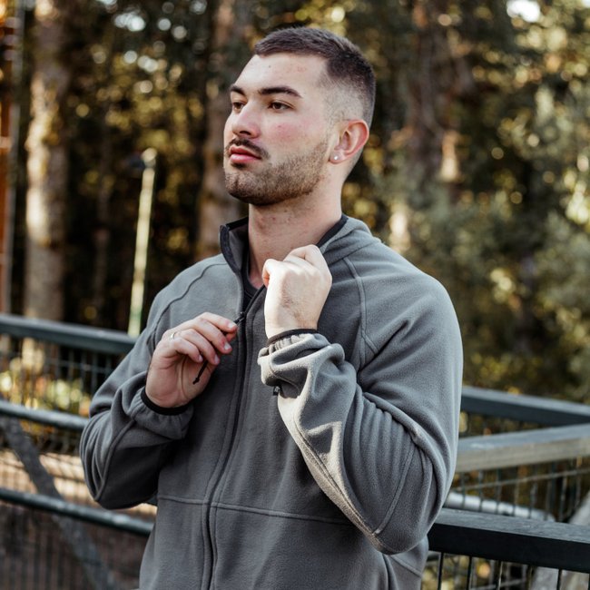 Jaqueta Fleece HUPI Masculina Grafite