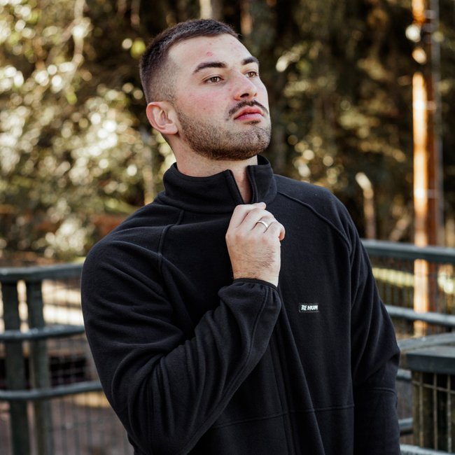 Jaqueta Fleece HUPI Masculina Preta