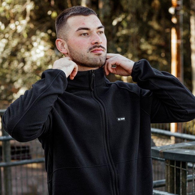 Jaqueta Fleece HUPI Masculina Preta
