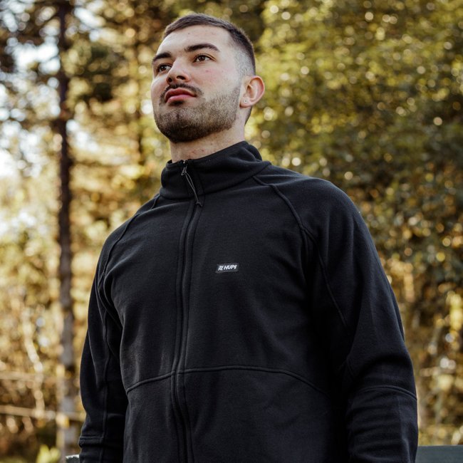 Jaqueta Fleece HUPI Masculina Preta