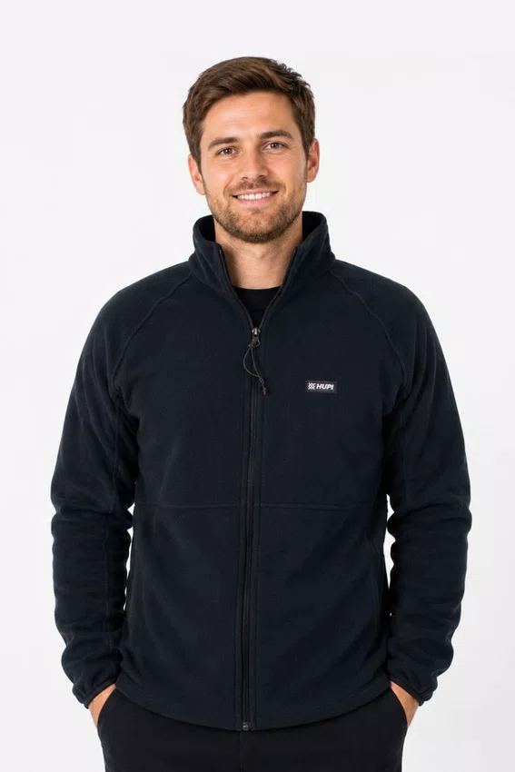 Jaqueta Fleece HUPI Masculina Preta