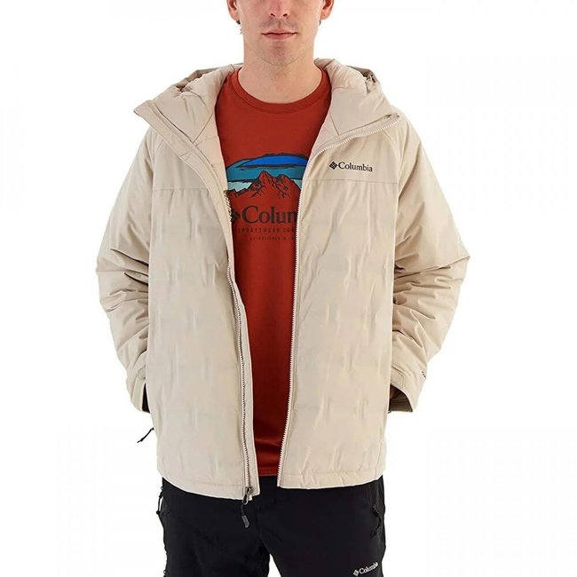 Jaqueta Columbia Masculina Grand Trek II Down com Capuz Bege