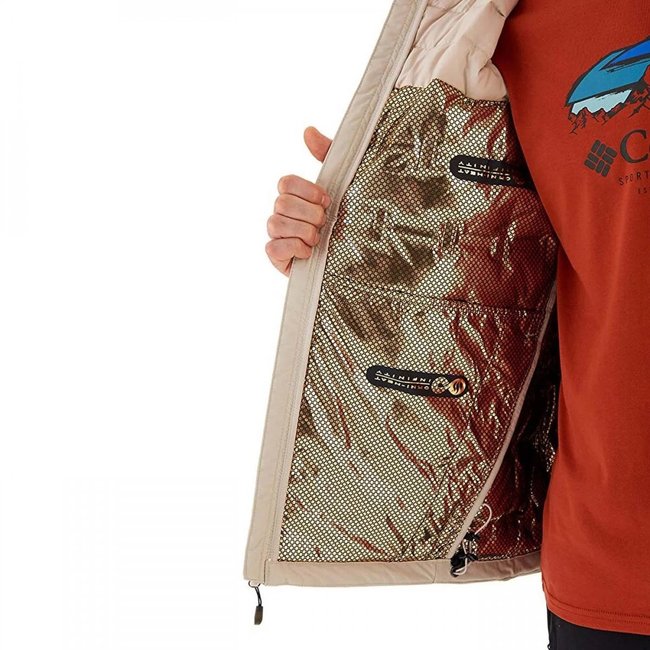 Jaqueta Columbia Masculina Grand Trek II Down com Capuz Bege