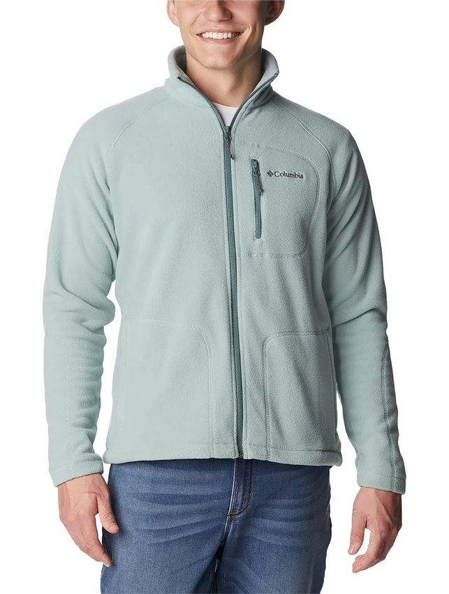 Jaqueta Columbia Masculina Fast Trek II Full Zip Fleece Niagara Verde Água
