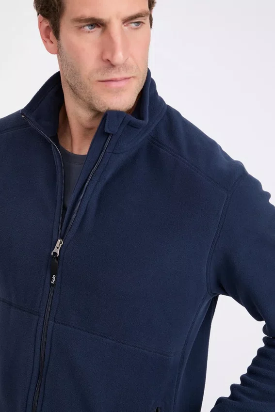 Jaqueta Solo Microfleece III Masculina Azul Marinho