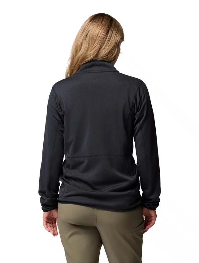 Jaqueta Fleece Columbia Feminina Essential Hike Grid Full Zip Preta