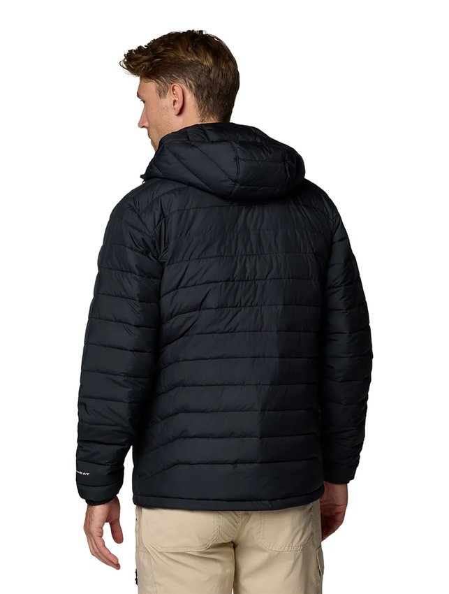 Jaqueta Columbia Masculina Powder Lite II com Capuz Preta
