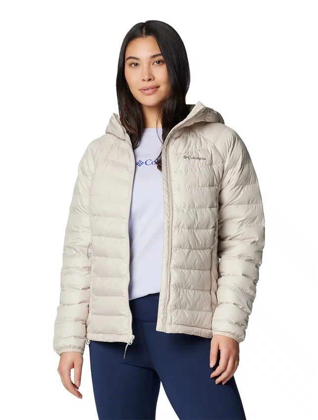 Jaqueta Columbia Powder Lite com Capuz Feminina Creme