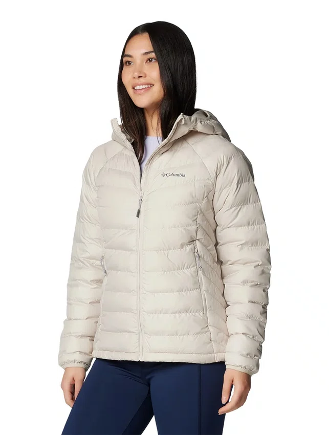 Jaqueta Columbia Powder Lite com Capuz Feminina Creme