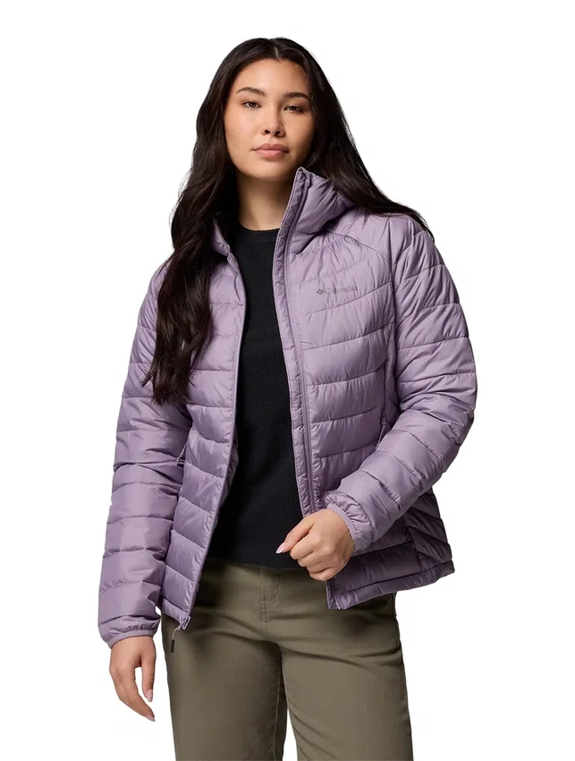 Jaqueta Columbia Powder Lite com Capuz Feminina Lilás