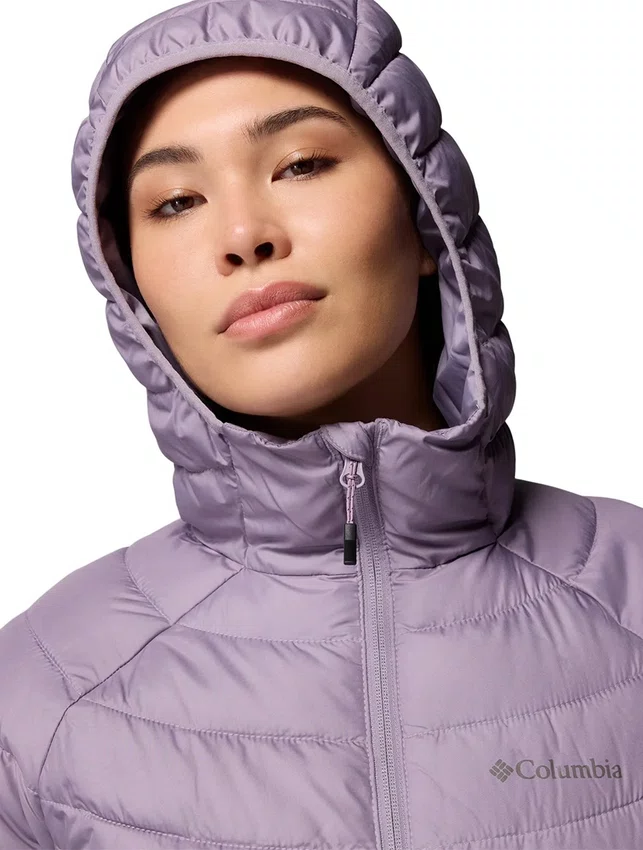 Jaqueta Columbia Powder Lite com Capuz Feminina Lilás