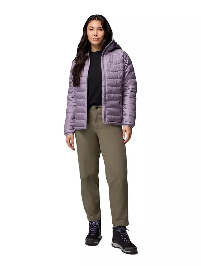 Jaqueta Columbia Powder Lite com Capuz Feminina Lilás