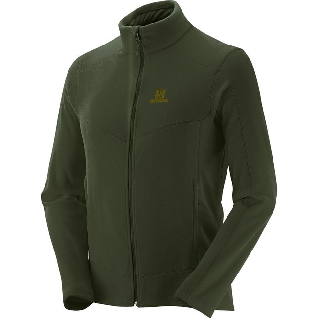Jaqueta Salomon Fleece Polar II Masculina Verde Jaqueta Salomon Fleece Polar II Masculina Verde